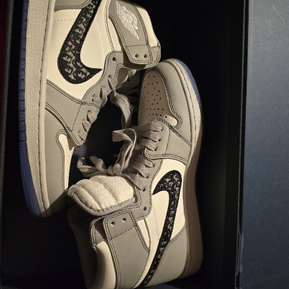 Nike DIOR Gray and Black Sneakers